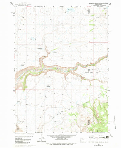 United States Geological Survey Brewster Reservoir, OR-ID (1980, 24000-Scale) digital map