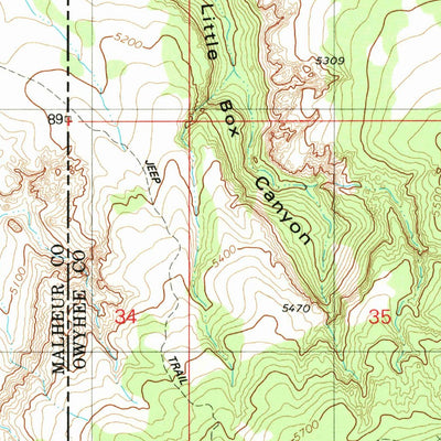 United States Geological Survey Brewster Reservoir, OR-ID (1980, 24000-Scale) digital map