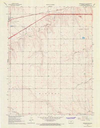 United States Geological Survey Brewster SE, KS (1966, 24000-Scale) digital map