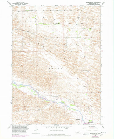 United States Geological Survey Brewster SE, NE (1952, 24000-Scale) digital map