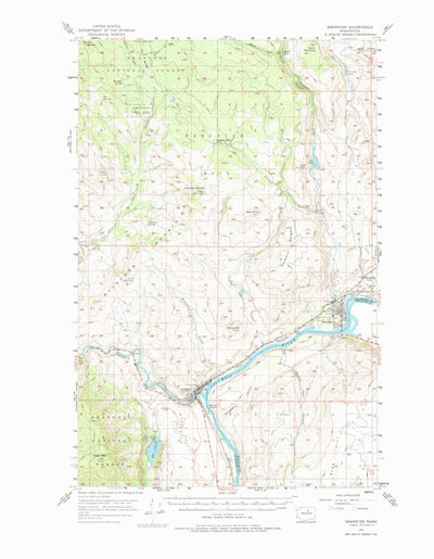 United States Geological Survey Brewster, WA (1957, 62500-Scale) digital map