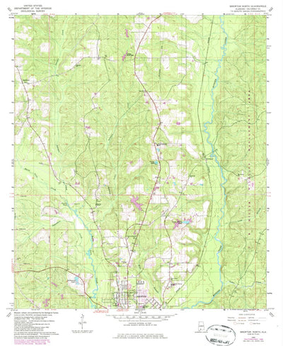 United States Geological Survey Brewton North, AL (1960, 24000-Scale) digital map