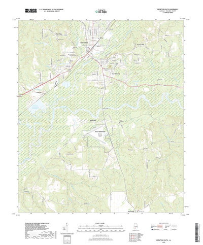 United States Geological Survey Brewton South, AL (2020, 24000-Scale) digital map