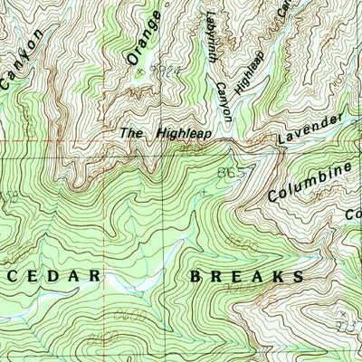 United States Geological Survey Brian Head, UT (1985, 24000-Scale) digital map