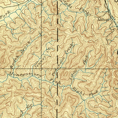 United States Geological Survey Briceville, TN (1893, 125000-Scale) digital map