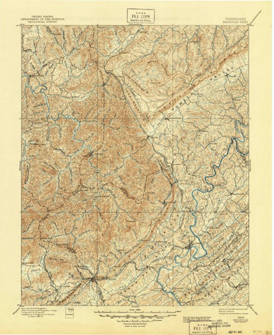 United States Geological Survey Briceville, TN (1896, 125000-Scale) digital map