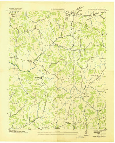 United States Geological Survey Brick Church, TN (1936, 24000-Scale) digital map
