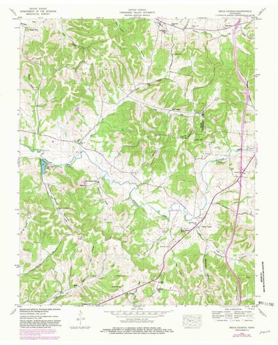 United States Geological Survey Brick Church, TN (1946, 24000-Scale) digital map