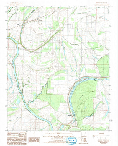 United States Geological Survey Brickeys, AR-MS (1984, 24000-Scale) digital map