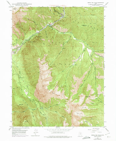 United States Geological Survey Bridal Veil Falls, UT (1948, 24000-Scale) digital map