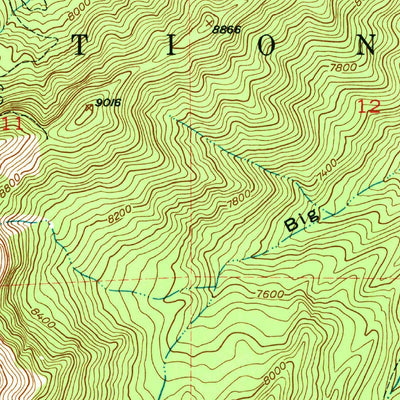 United States Geological Survey Bridal Veil Falls, UT (1948, 24000-Scale) digital map