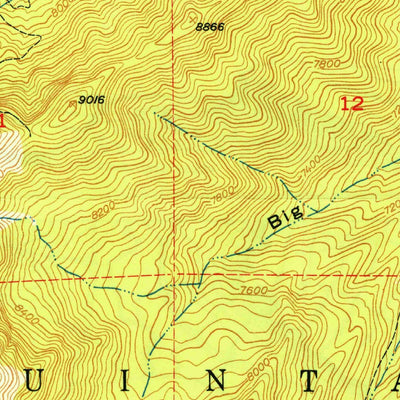 United States Geological Survey Bridal Veil Falls, UT (1950, 24000-Scale) digital map
