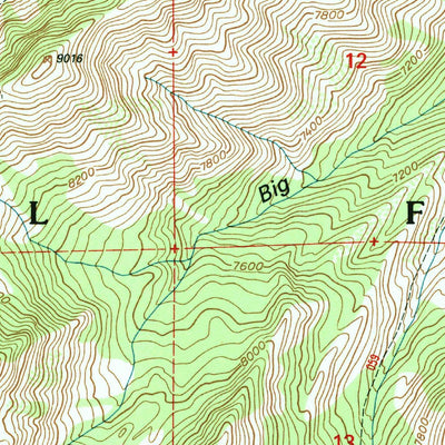 United States Geological Survey Bridal Veil Falls, UT (1998, 24000-Scale) digital map