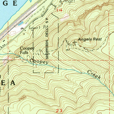 United States Geological Survey Bridal Veil, OR-WA (1986, 24000-Scale) digital map
