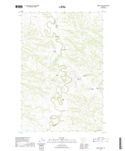 United States Geological Survey Bridge Coulee, MT (2020, 24000-Scale) digital map