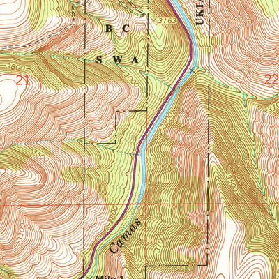 United States Geological Survey Bridge Creek, OR (1967, 24000-Scale) digital map