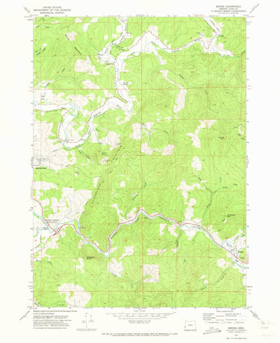 United States Geological Survey Bridge, OR (1971, 24000-Scale) digital map