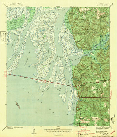 United States Geological Survey Bridgehead, AL (1943, 31680-Scale) digital map