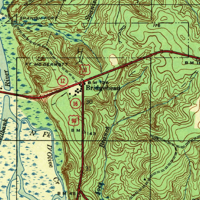 United States Geological Survey Bridgehead, AL (1943, 31680-Scale) digital map