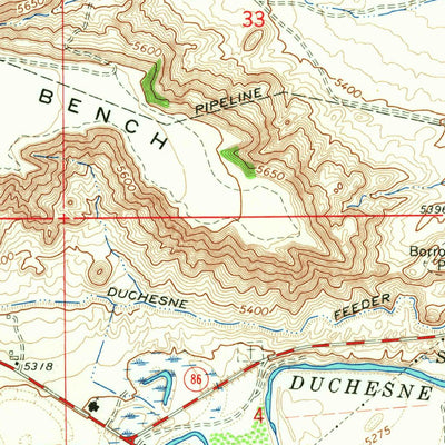 United States Geological Survey Bridgeland, UT (1964, 24000-Scale) digital map