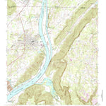 United States Geological Survey Bridgeport, AL-TN (1974, 24000-Scale) digital map