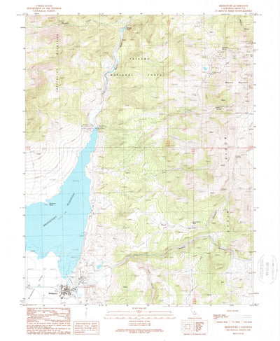 United States Geological Survey Bridgeport, CA (1989, 24000-Scale) digital map