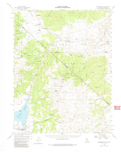 United States Geological Survey Bridgeport, CA-NV (1958, 62500-Scale) digital map