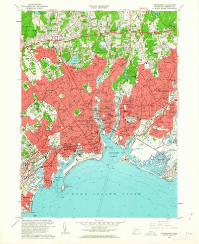United States Geological Survey Bridgeport, CT (1960, 24000-Scale) digital map
