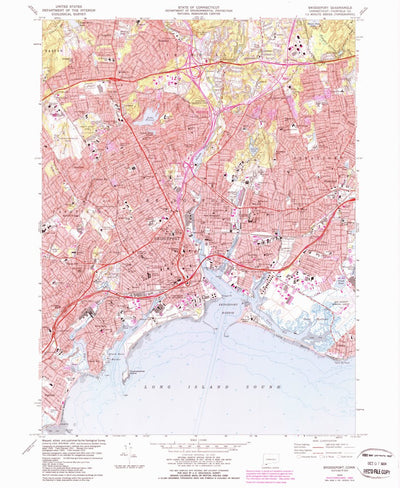 United States Geological Survey Bridgeport, CT (1970, 24000-Scale) digital map