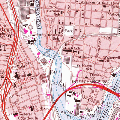United States Geological Survey Bridgeport, CT (1970, 24000-Scale) digital map