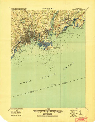 United States Geological Survey Bridgeport, CT-NY (1920, 62500-Scale) digital map