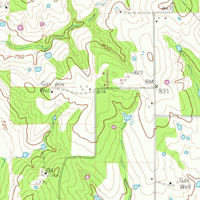 United States Geological Survey Bridgeport East, TX (1960, 24000-Scale) digital map