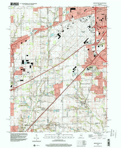 United States Geological Survey Bridgeport, IN (1998, 24000-Scale) digital map