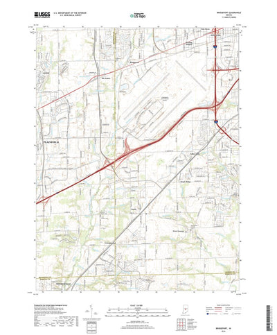 United States Geological Survey Bridgeport, IN (2019, 24000-Scale) digital map