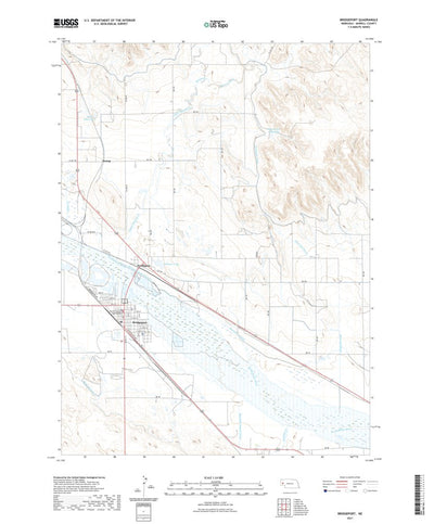 United States Geological Survey Bridgeport, NE (2021, 24000-Scale) digital map