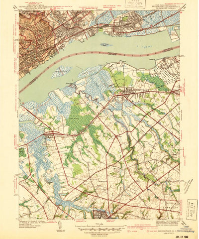 United States Geological Survey Bridgeport, NJ-PA (1940, 31680-Scale) digital map