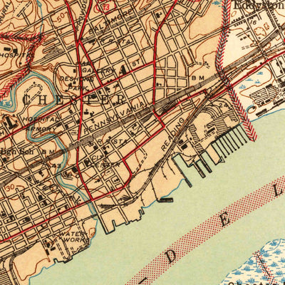 United States Geological Survey Bridgeport, NJ-PA (1940, 31680-Scale) digital map