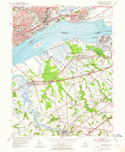 United States Geological Survey Bridgeport, NJ-PA (1953, 24000-Scale) digital map