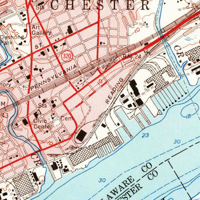 United States Geological Survey Bridgeport, NJ-PA (1953, 24000-Scale) digital map