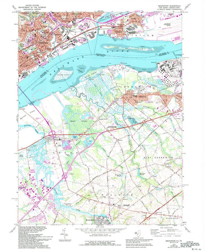 United States Geological Survey Bridgeport, NJ-PA (1967, 24000-Scale) digital map