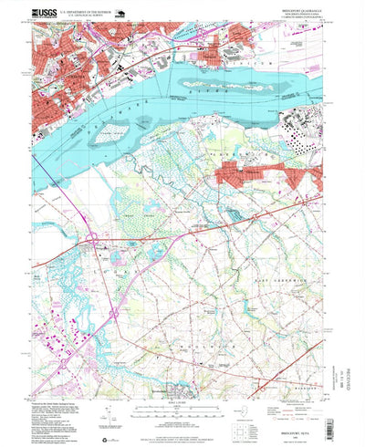 United States Geological Survey Bridgeport, NJ-PA (1995, 24000-Scale) digital map