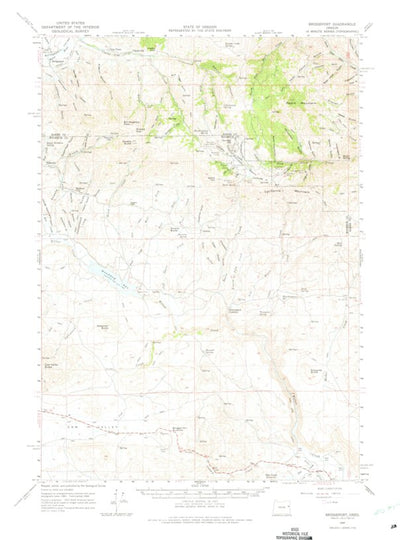 United States Geological Survey Bridgeport, OR (1964, 62500-Scale) digital map