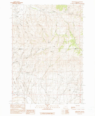 United States Geological Survey Bridgeport, OR (1990, 24000-Scale) digital map