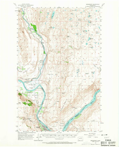 United States Geological Survey Bridgeport, WA (1957, 62500-Scale) digital map