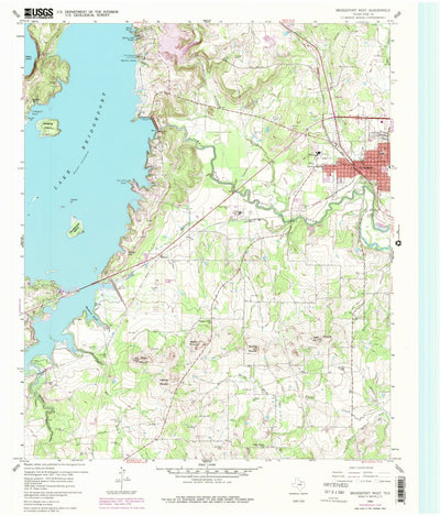 United States Geological Survey Bridgeport West, TX (1960, 24000-Scale) digital map