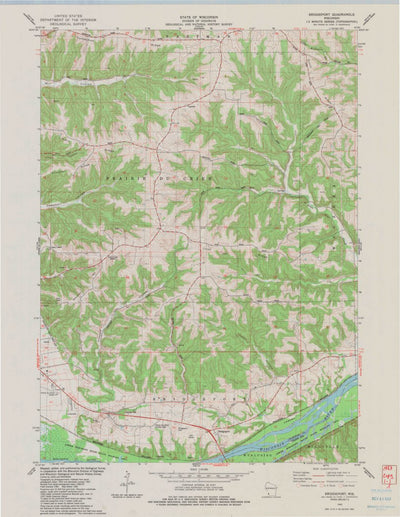 United States Geological Survey Bridgeport, WI (1983, 24000-Scale) digital map