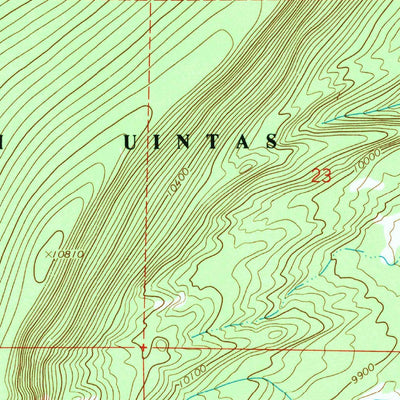 United States Geological Survey Bridger Lake, UT-WY (1967, 24000-Scale) digital map