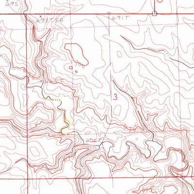 United States Geological Survey Bridger NE, SD (1982, 24000-Scale) digital map