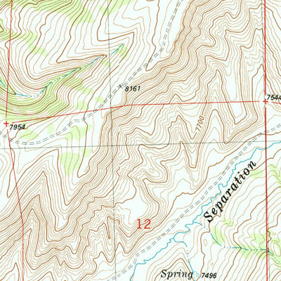 United States Geological Survey Bridger Pass, WY (1983, 24000-Scale) digital map
