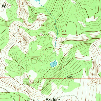 United States Geological Survey Bridger Peak, WY (1961, 24000-Scale) digital map